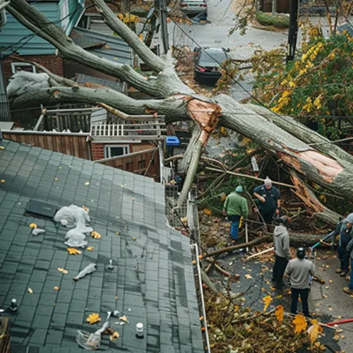 A storm damaged home needs reconstruction services